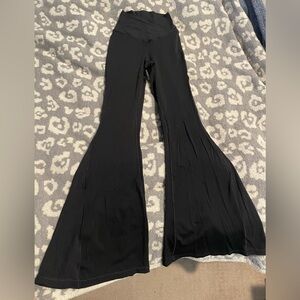 Aerie Black Super Flare Leggings